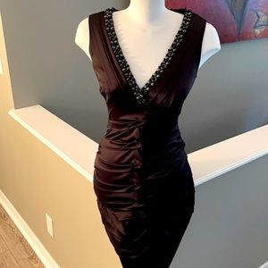 Black cocktail dress Cache. NWT.